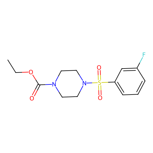 Ethyl 4-[(3-fluorophenyl)sulfonyl]-1-piperazinecarboxylate structure
