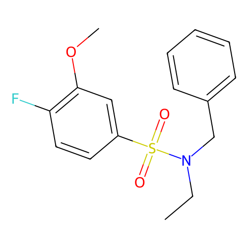 N-benzyl-N-ethyl-4-fluoro-3-methoxybenzenesulfonamide structure