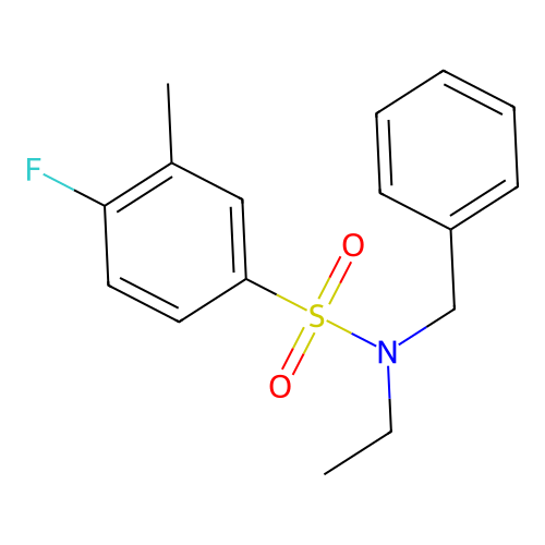 N-benzyl-N-ethyl-4-fluoro-3-methylbenzenesulfonamide structure