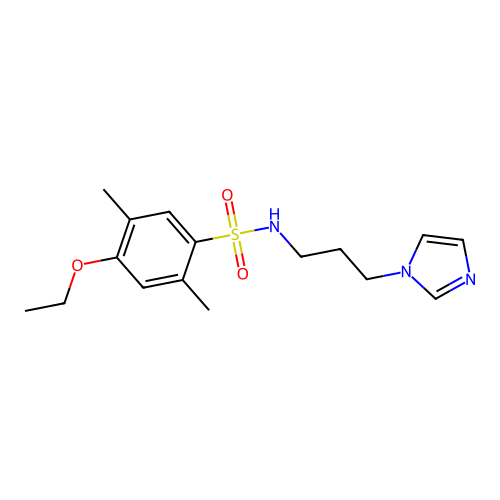 4-ethoxy-N-[3-(1H-imidazol-1-yl)propyl]-2,5-dimethylbenzenesulfonamide structure