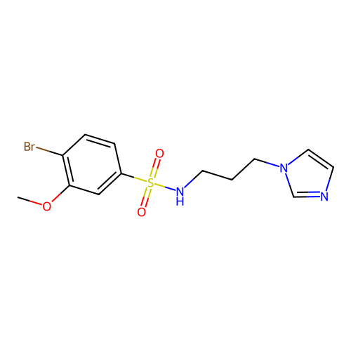 [(4-Bromo-3-methoxyphenyl)sulfonyl](3-imidazolylpropyl)amine structure