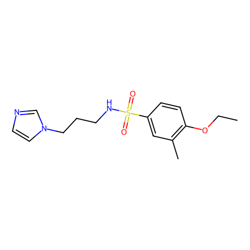 [(4-Ethoxy-3-methylphenyl)sulfonyl](3-imidazolylpropyl)amine structure