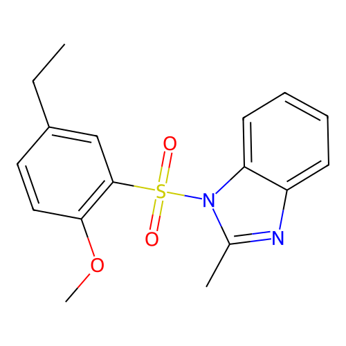 1-(5-Ethyl-2-methoxyphenyl)sulfonyl-2-methylbenzimidazole structure