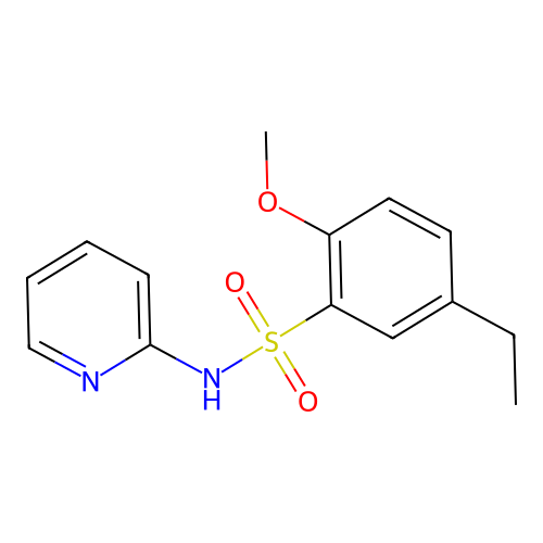 5-ethyl-2-methoxy-N-pyridin-2-ylbenzenesulfonamide structure