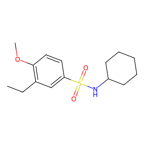 N-cyclohexyl-3-ethyl-4-methoxybenzenesulfonamide structure
