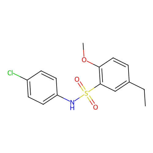 (4-Chlorophenyl)[(5-ethyl-2-methoxyphenyl)sulfonyl]amine structure