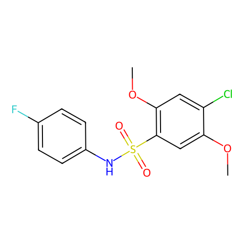 [(4-Chloro-2,5-dimethoxyphenyl)sulfonyl](4-fluorophenyl)amine structure