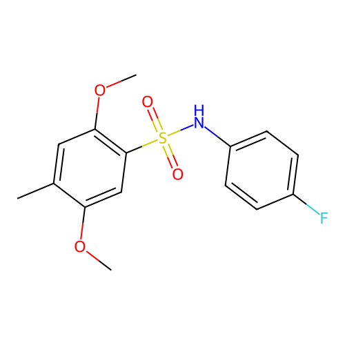 [(2,5-Dimethoxy-4-methylphenyl)sulfonyl](4-fluorophenyl)amine structure