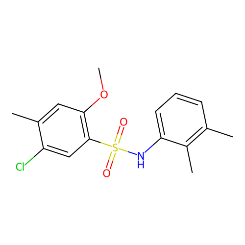 5-chloro-N-(2,3-dimethylphenyl)-2-methoxy-4-methylbenzenesulfonamide structure