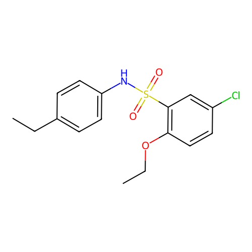 5-chloro-2-ethoxy-N-(4-ethylphenyl)benzenesulfonamide structure