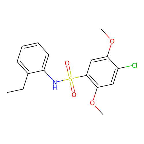 4-chloro-N-(2-ethylphenyl)-2,5-dimethoxybenzenesulfonamide structure