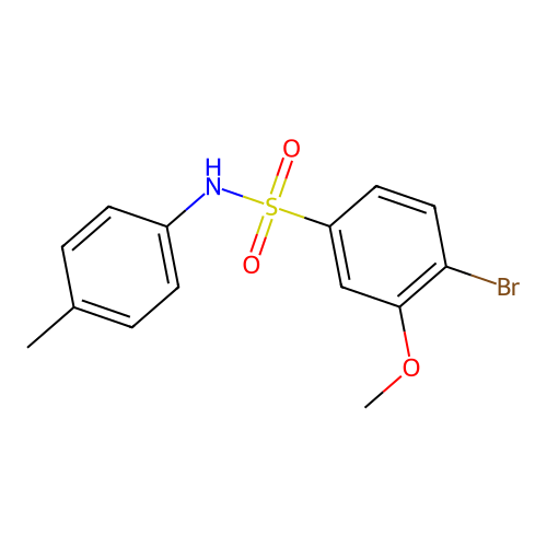 4-bromo-3-methoxy-N-(4-methylphenyl)benzenesulfonamide structure