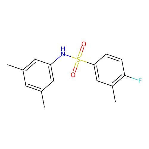 N-(3,5-dimethylphenyl)-4-fluoro-3-methylbenzenesulfonamide structure