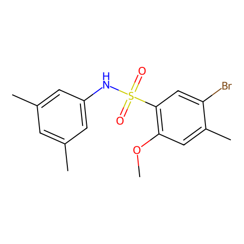 (3,5-Dimethylphenyl)[(5-bromo-2-methoxy-4-methylphenyl)sulfonyl]amine structure