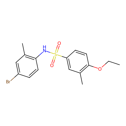 (4-Bromo-2-methylphenyl)[(4-ethoxy-3-methylphenyl)sulfonyl]amine structure