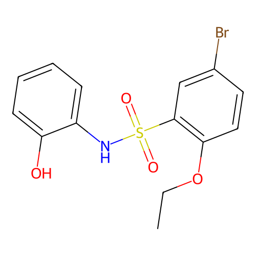 5-bromo-2-ethoxy-N-(2-hydroxyphenyl)benzenesulfonamide structure
