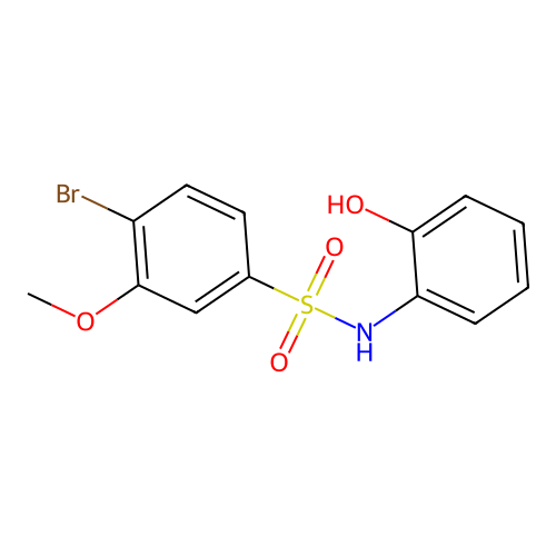 4-bromo-N-(2-hydroxyphenyl)-3-methoxybenzenesulfonamide structure