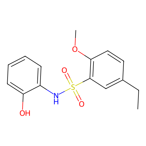 5-ethyl-N-(2-hydroxyphenyl)-2-methoxybenzenesulfonamide structure