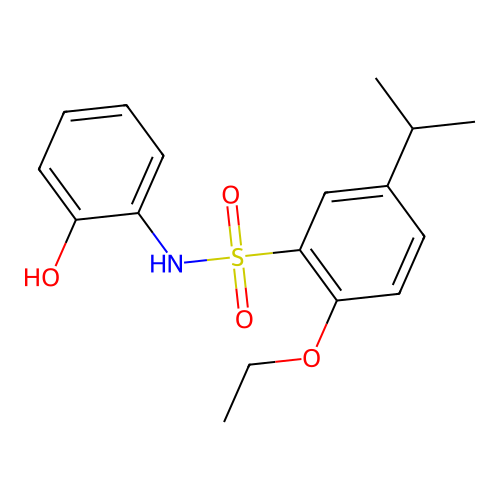 {[2-Ethoxy-5-(methylethyl)phenyl]sulfonyl}(2-hydroxyphenyl)amine structure