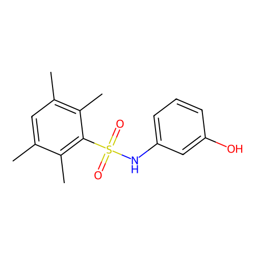 N-(3-hydroxyphenyl)-2,3,5,6-tetramethylbenzenesulfonamide structure