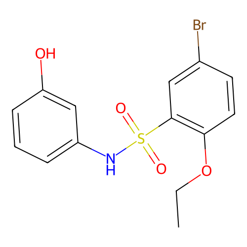 5-bromo-2-ethoxy-N-(3-hydroxyphenyl)benzenesulfonamide structure