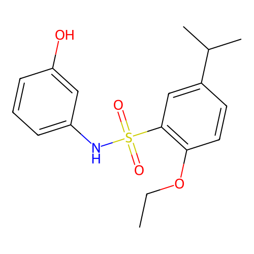 {[2-Ethoxy-5-(methylethyl)phenyl]sulfonyl}(3-hydroxyphenyl)amine structure
