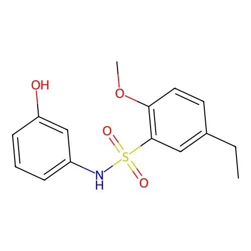 5-ethyl-N-(3-hydroxyphenyl)-2-methoxybenzenesulfonamide structure