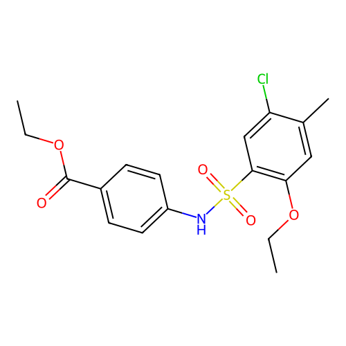 Ethyl 4-{[(5-chloro-2-ethoxy-4-methylphenyl)sulfonyl]amino}benzoate structure