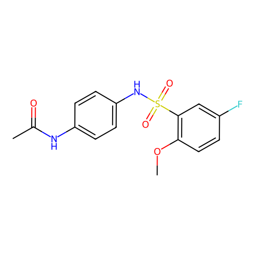 N-(4-{[(5-fluoro-2-methoxyphenyl)sulfonyl]amino}phenyl)acetamide structure