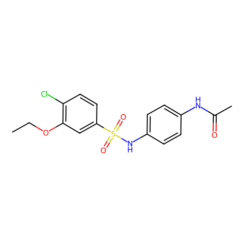 N-(4-{[(4-chloro-3-ethoxyphenyl)sulfonyl]amino}phenyl)acetamide structure