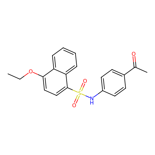 N-(4-acetylphenyl)-4-ethoxynaphthalene-1-sulfonamide structure