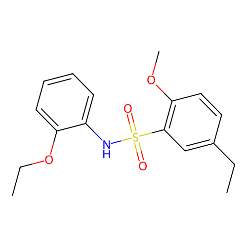 N-(2-ethoxyphenyl)-5-ethyl-2-methoxybenzenesulfonamide structure