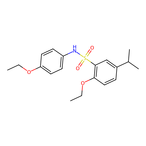 {[2-Ethoxy-5-(methylethyl)phenyl]sulfonyl}(4-ethoxyphenyl)amine structure