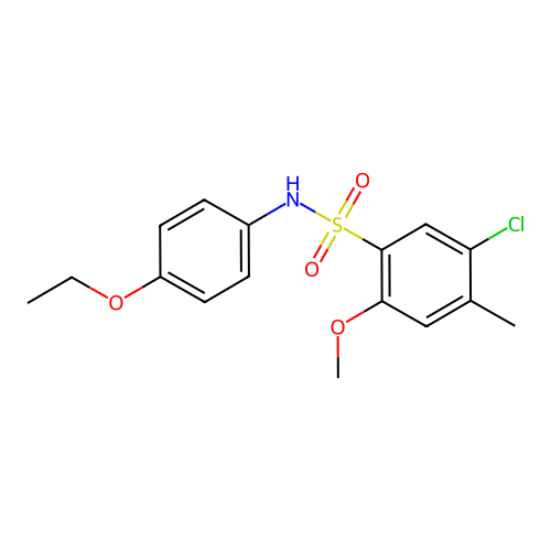 5-chloro-N-(4-ethoxyphenyl)-2-methoxy-4-methylbenzenesulfonamide structure