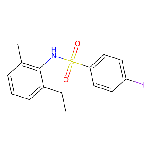 N-(2-ethyl-6-methylphenyl)-4-iodobenzene-1-sulfonamide structure