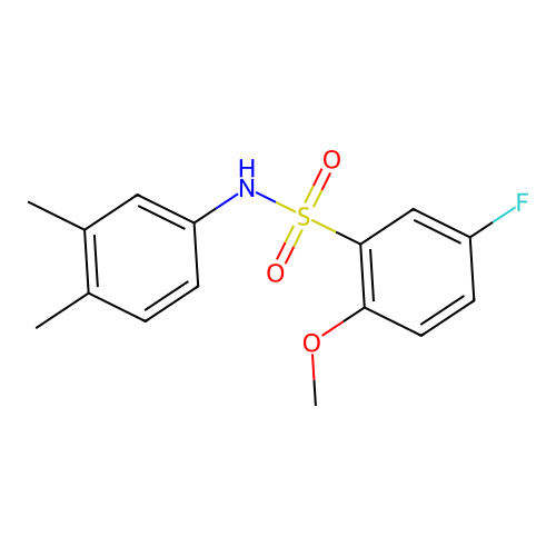 N-(3,4-dimethylphenyl)-5-fluoro-2-methoxybenzenesulfonamide structure