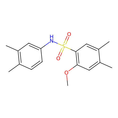N-(3,4-dimethylphenyl)-2-methoxy-4,5-dimethylbenzenesulfonamide structure