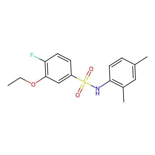 N-(2,4-dimethylphenyl)-3-ethoxy-4-fluorobenzenesulfonamide structure