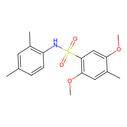 N-(2,4-dimethylphenyl)-2,5-dimethoxy-4-methylbenzenesulfonamide structure