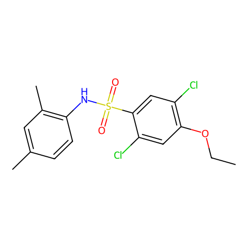 [(2,5-Dichloro-4-ethoxyphenyl)sulfonyl](2,4-dimethylphenyl)amine structure