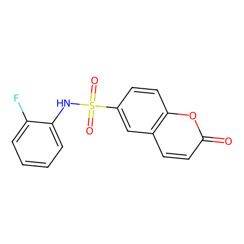 N-(2-fluorophenyl)-2-oxo-2H-chromene-6-sulfonamide structure
