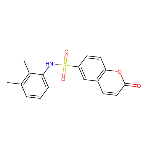 N-(2,3-dimethylphenyl)-2-oxo-2H-chromene-6-sulfonamide structure