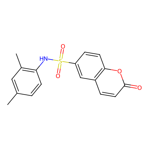 N-(2,4-dimethylphenyl)-2-oxo-2H-chromene-6-sulfonamide structure