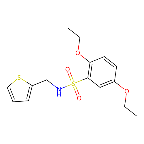 [(2,5-Diethoxyphenyl)sulfonyl](2-thienylmethyl)amine structure