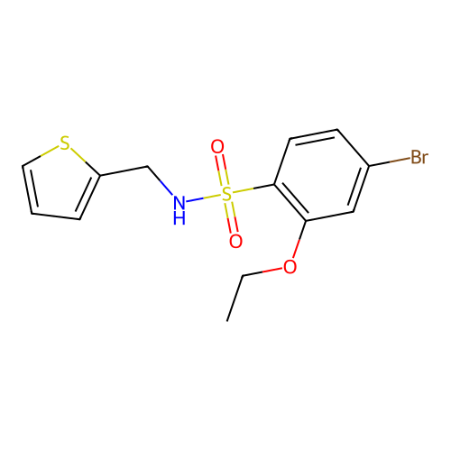 [(4-Bromo-2-ethoxyphenyl)sulfonyl](2-thienylmethyl)amine structure