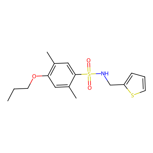 [(2,5-Dimethyl-4-propoxyphenyl)sulfonyl](2-thienylmethyl)amine structure