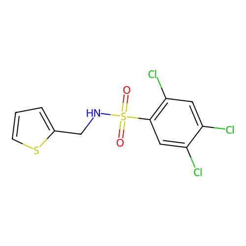 (2-Thienylmethyl)((2,4,5-trichlorophenyl)sulfonyl)amine structure