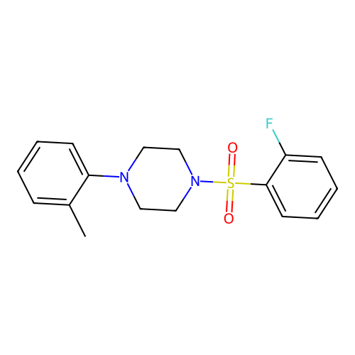 1-(2-Fluorophenyl)sulfonyl-4-(2-methylphenyl)piperazine structure