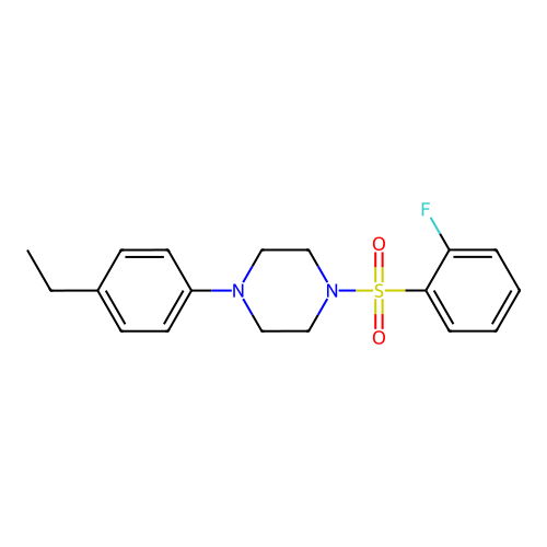 1-(4-Ethylphenyl)-4-(2-fluorophenyl)sulfonylpiperazine structure