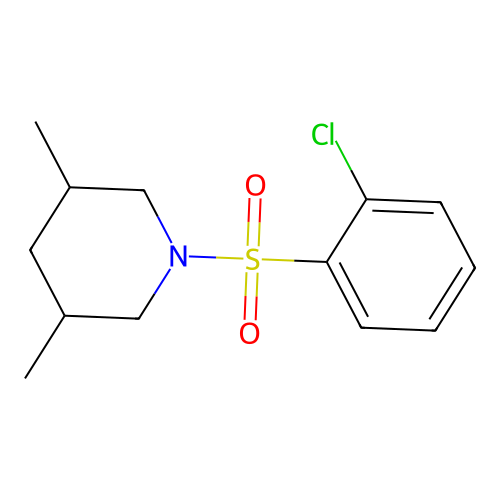 1-(2-Chlorobenzenesulfonyl)-3,5-dimethylpiperidine structure
